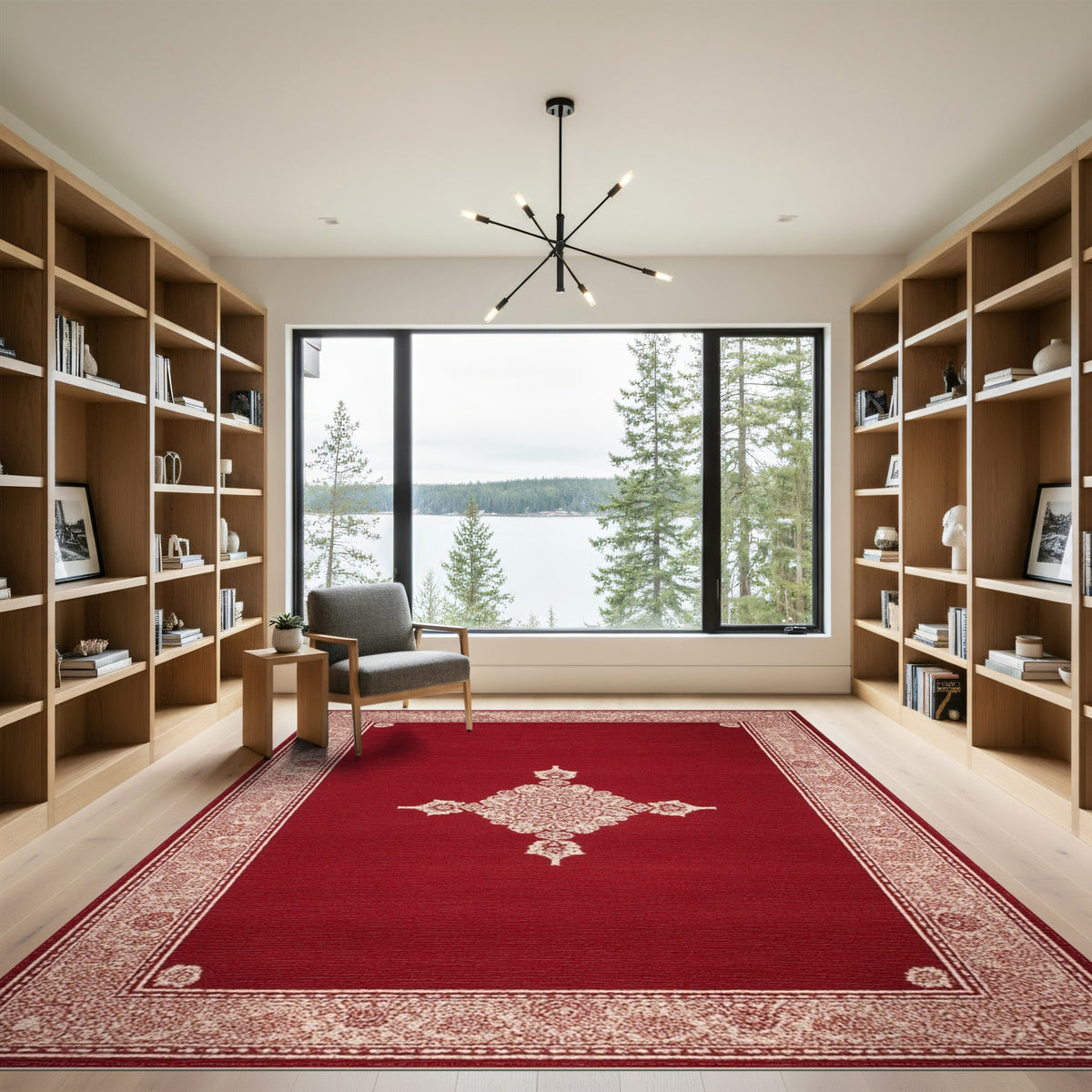 Red Persian Medallion Area Rug