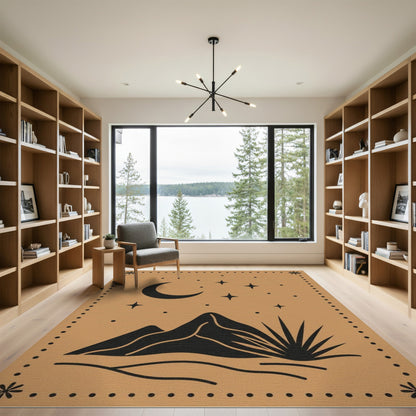 Southwestern Crescent Moon Area Rug