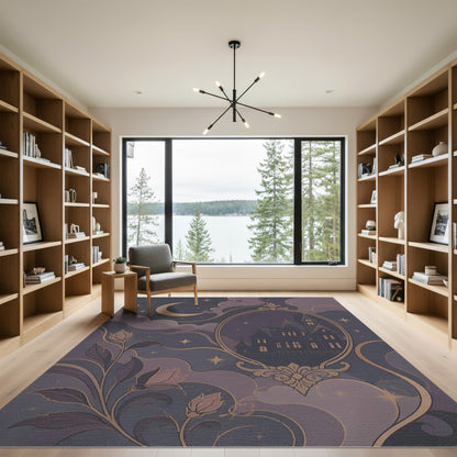 Mystical Castle Purple Area Rug