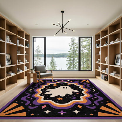Spooky Ghost Halloween Area Rug