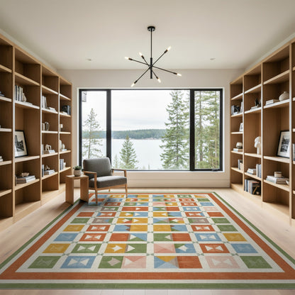 Multi-Color Geometric Area Rug