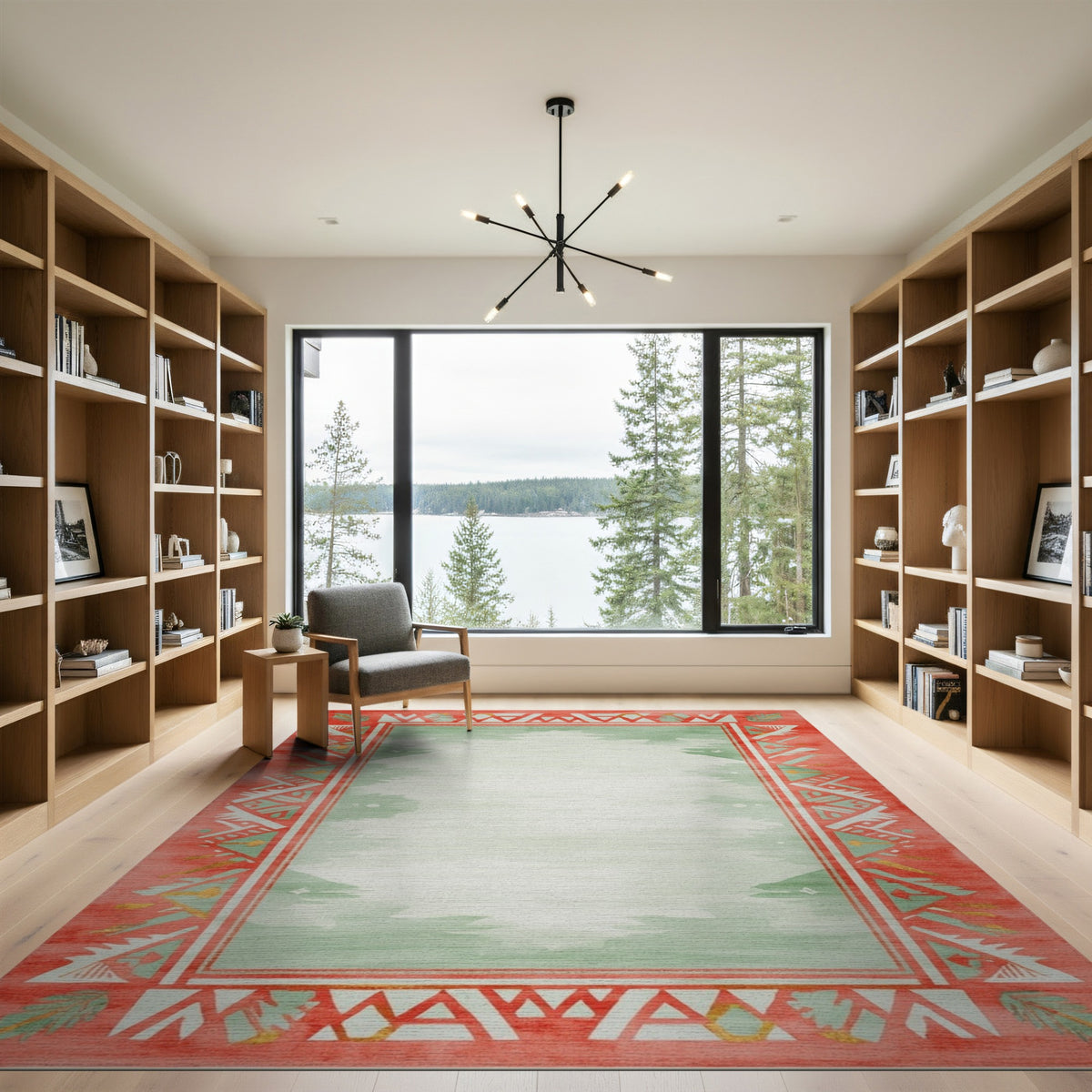 Red Heritage Tribal Area Rug