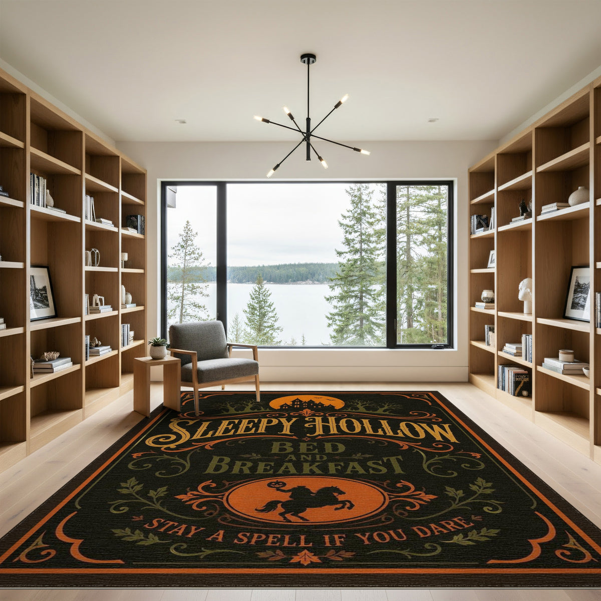 Sleepy Hollow Vintage Halloween Area Rug