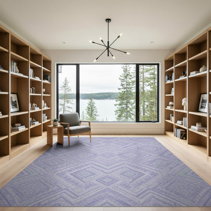 Purple Geometric Diamond Geometric Modern Area Rug