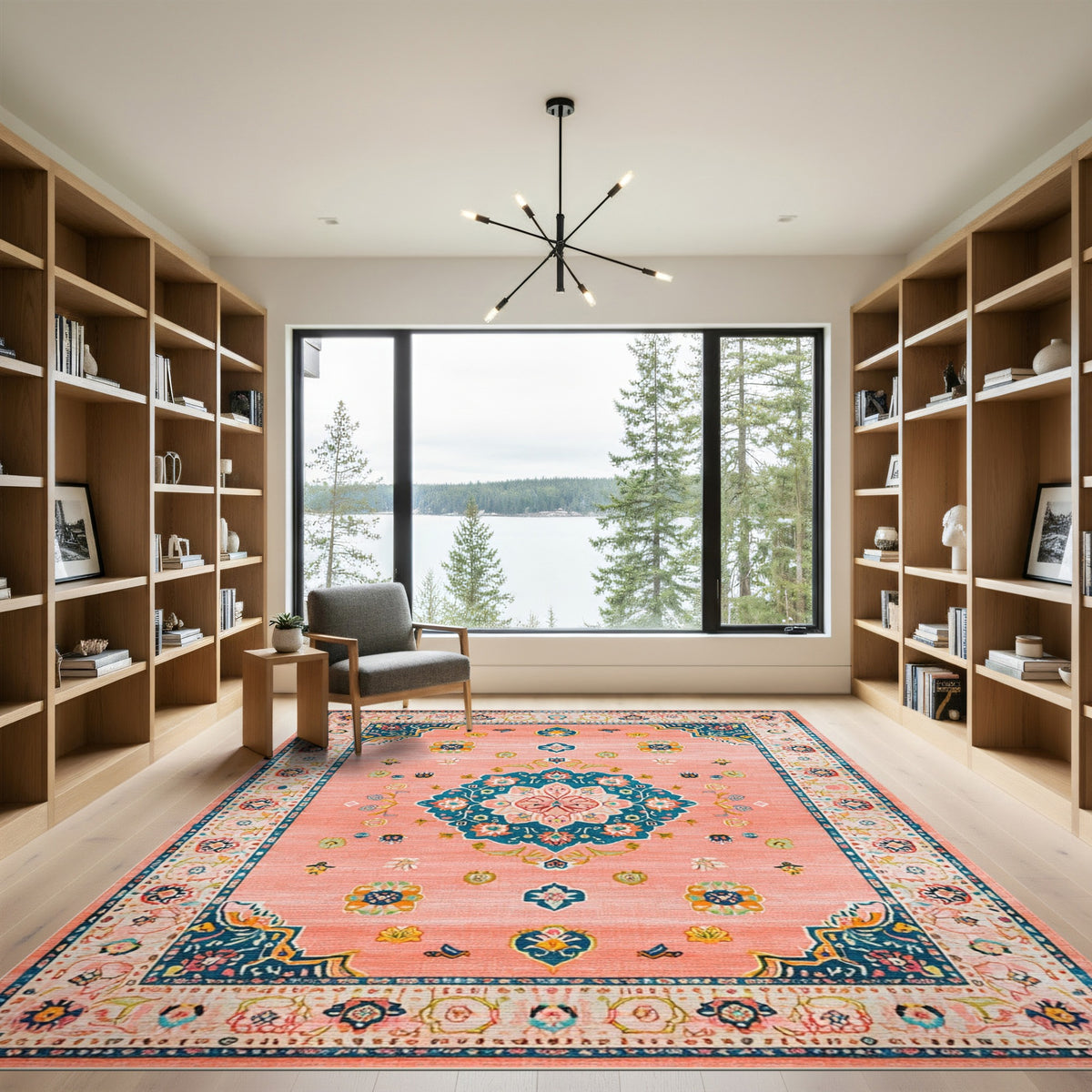 Pink Medallion Pink Floral Medallion Area Rug
