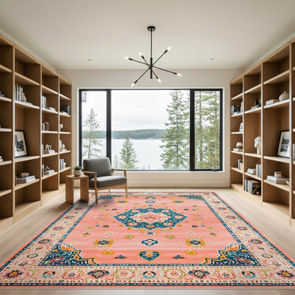 Pink Medallion Pink Floral Medallion Area Rug