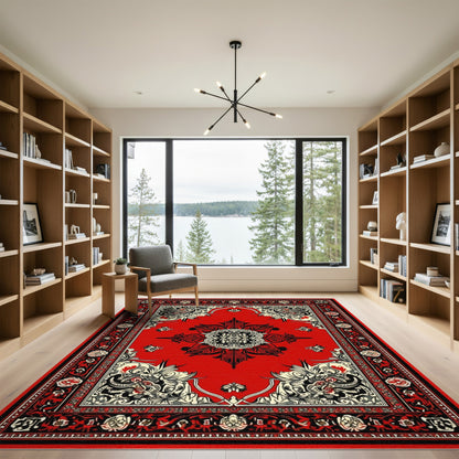 Red Dragon Persian Area Rug