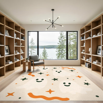 Cute Ghost Kids Washable Area Rug