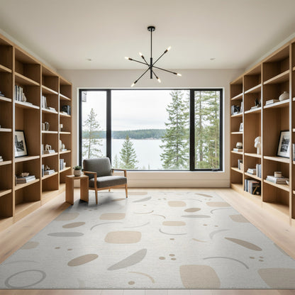 Abstract Area Beige Abstract Neutral Area Rug