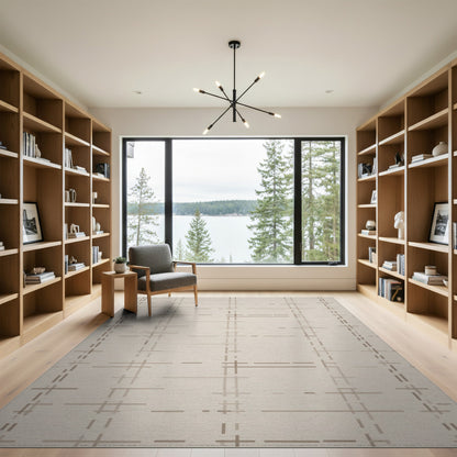 Beige Geometric Area Rug