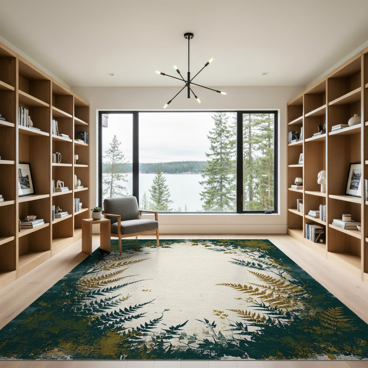 Distressed Fern Green Area Rug