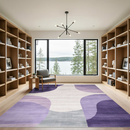 Abstract Area Purple Abstract Organic Area Rug