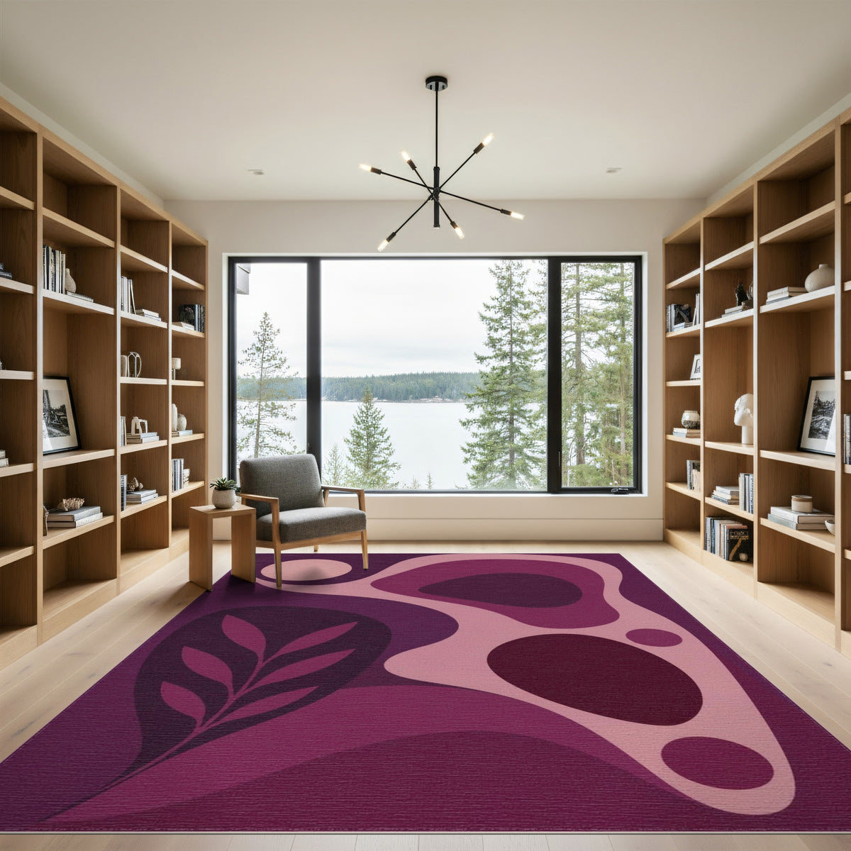 Purple Abstract Area Purple Abstract Organic Area Rug