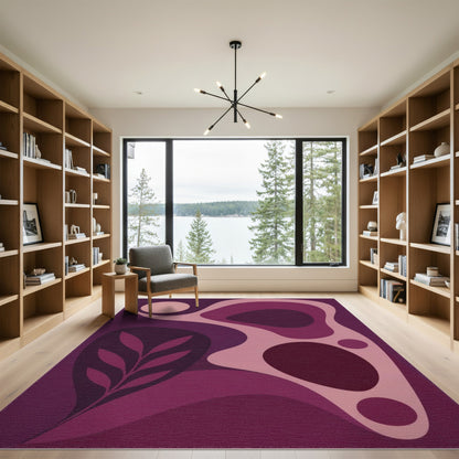 Purple Abstract Area Purple Abstract Organic Area Rug