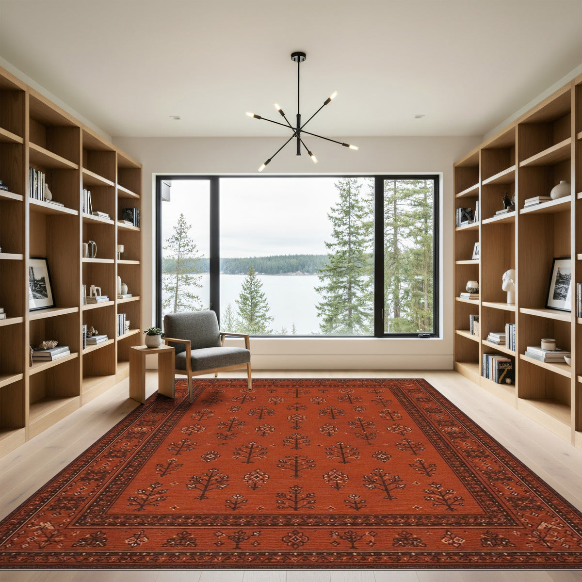 Orange Heritage Tribal Orange Area Rug