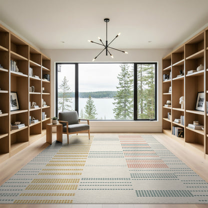 Multi-Color Geometric Dot Area Rug