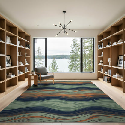 Abstract Area Fluid Wave Abstract Area Rug