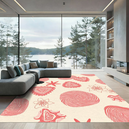Coral Swirl Organic Forms Collection Rug