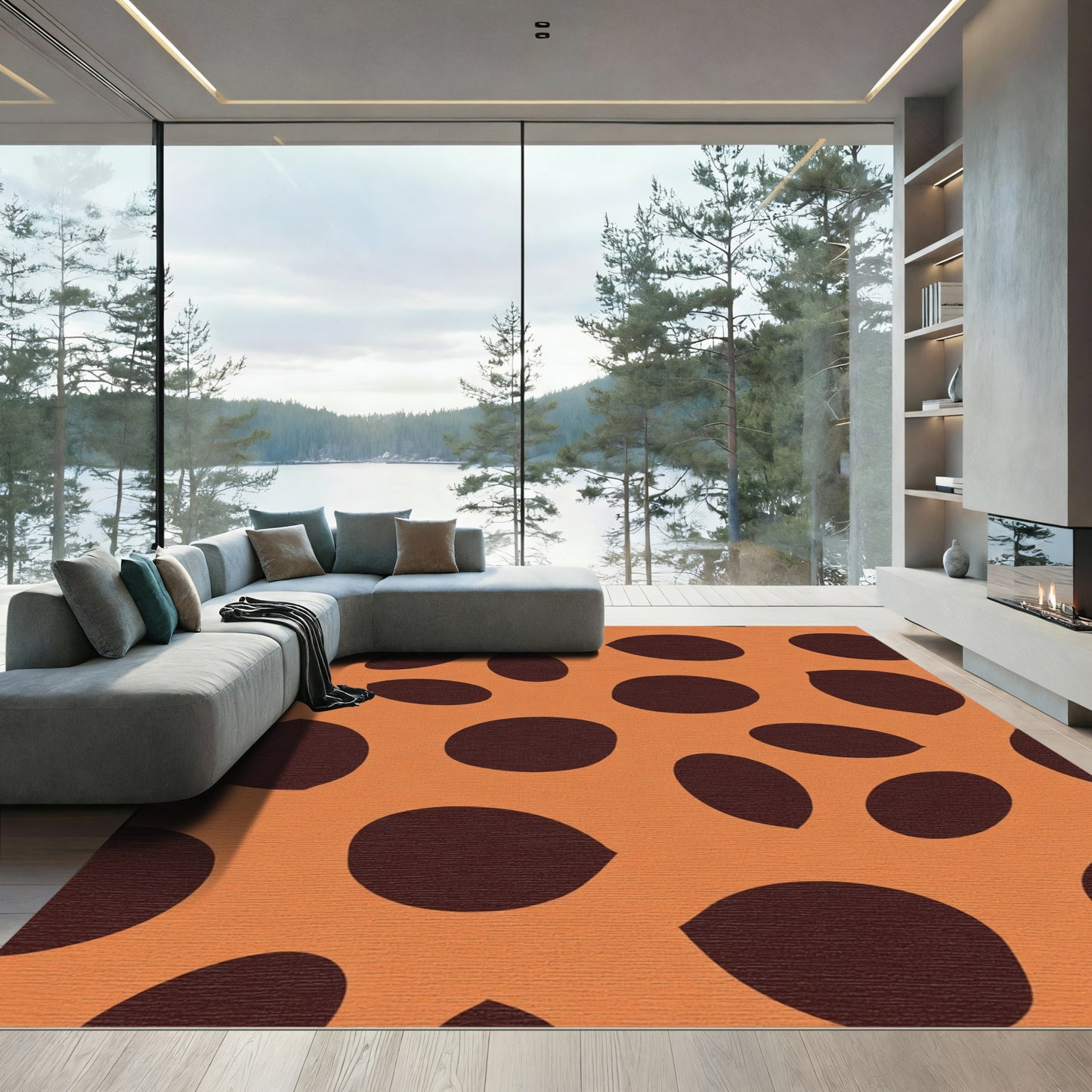 Terra Cotta Organic Spot Rug