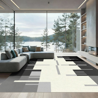 Monochromatic Abstract Geometric Slices Rug