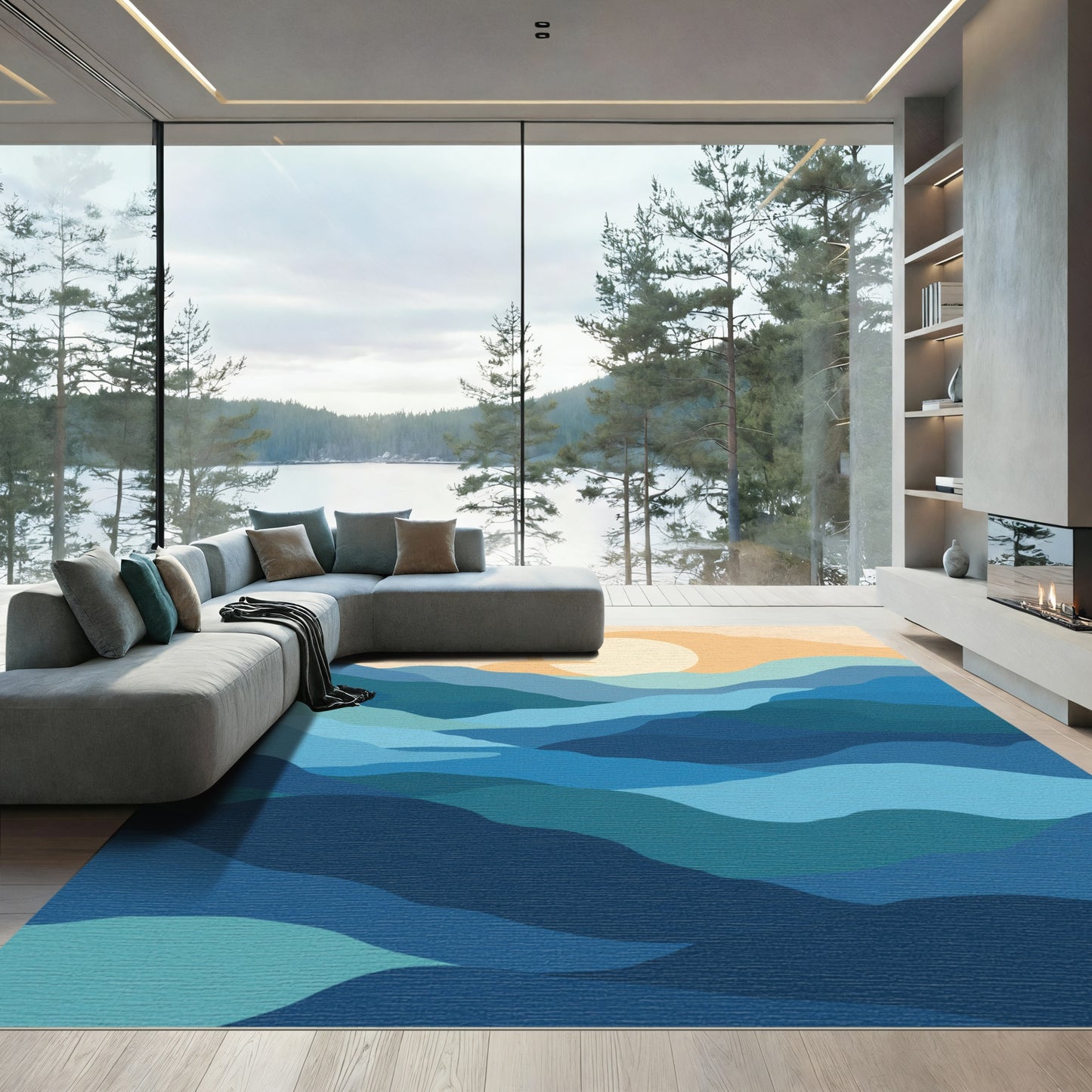 Ocean Layers Sunset Harmony Rug
