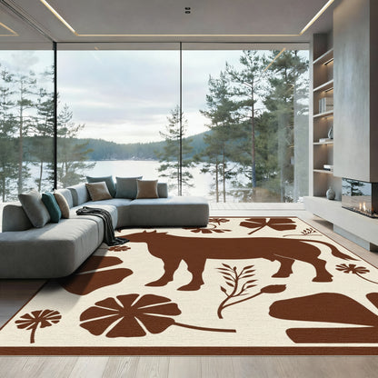 Brown Cow Floral Harmony Rug