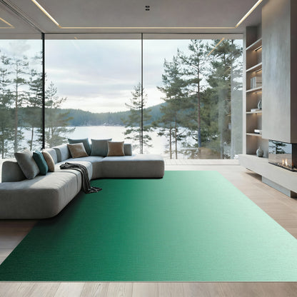 Deep Emerald Gradation Ombre Rug