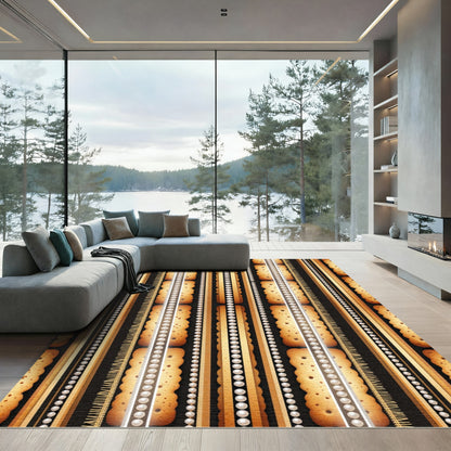 Golden Biscuit Vertical Stripes Rug