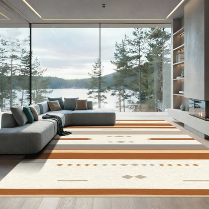 Earthy Stripe Diamond Weave Rug
