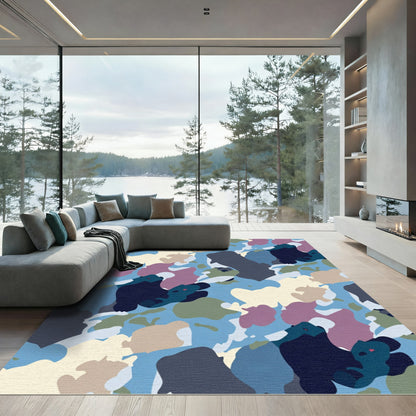 Arctic Camouflage Abstract Bear Rug