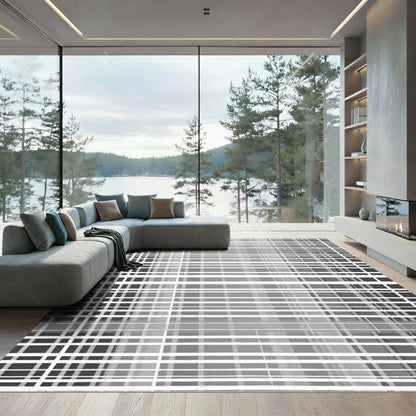 Monochromatic Graduated Stripe Geometric Rug