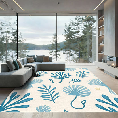 Coastal Blue Sea Kelp Botanical Rug