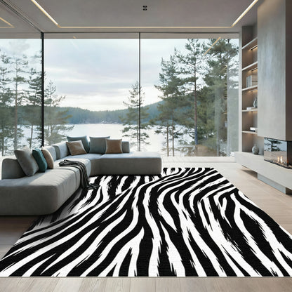 Abstract Wild Animal Striations Rug