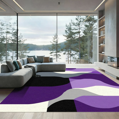 Abstract Purple Lavender Gradient Flow Rug