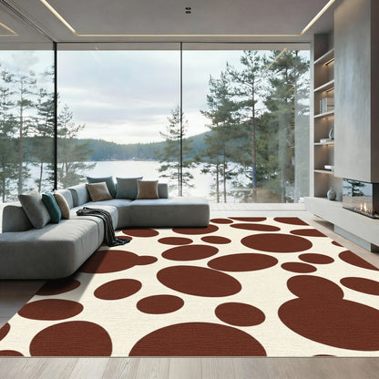 Brown Pebble Organic Arrangement Rug