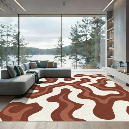 Earthy Tones Organic Swirl Rug
