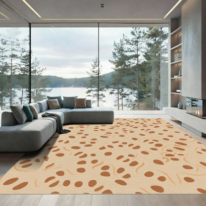 Neutral Speckled Organic Abstract Rug