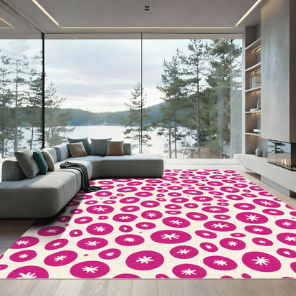 Hot Pink Starburst Scatter Rug