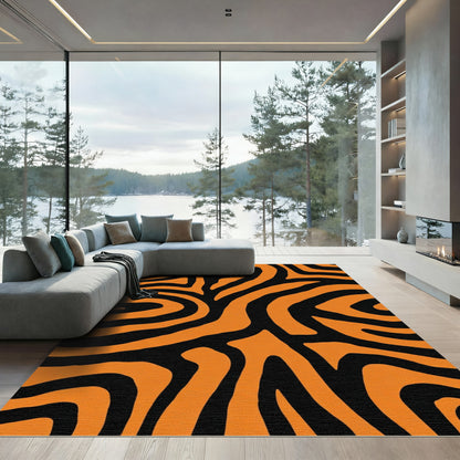 Bold Tiger Stripe Abstract Rug
