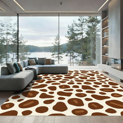 Brown Spotted Animal Hide Rug