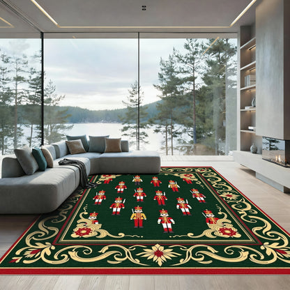 Grand Red Soldier Ornate Border Rug