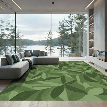 Shaded Forest Leaf Swirl Rug