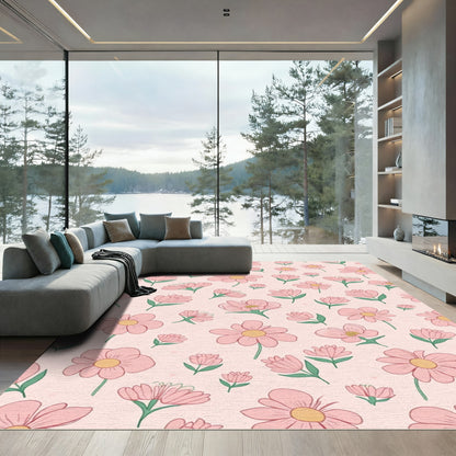 Sweet Pink Blossom Bloom Sprinkle Rug