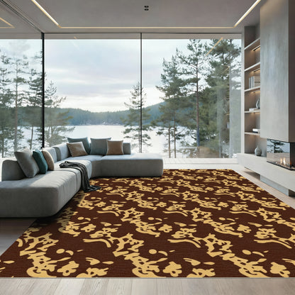 Terra Cotta Abstract Organic Repeat Rug