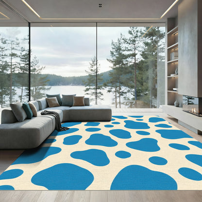 Blue Cow Spots Charm Rug