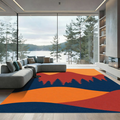 Crimson Forest Sunset Hills Rug