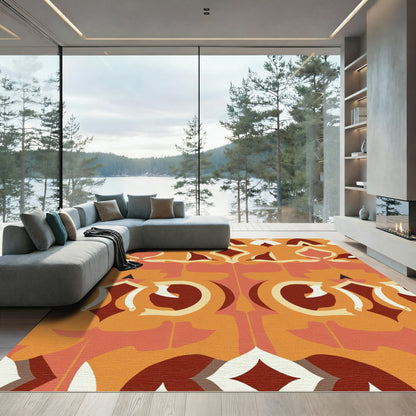 Saffron Amber Floral Archway Rug