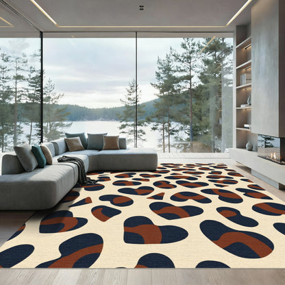 Dark Brown Heart Shaped Spots Rug