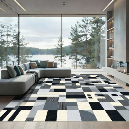 Monochromatic Geometric Composition Rug