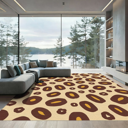 Chic Brown Tawny Spots Rug